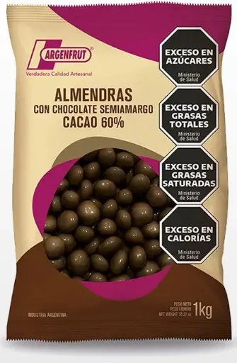 [2767] Chocolate Argenfrut ALMENDRAS Cob. Cho. Semi. 60% 1kg.