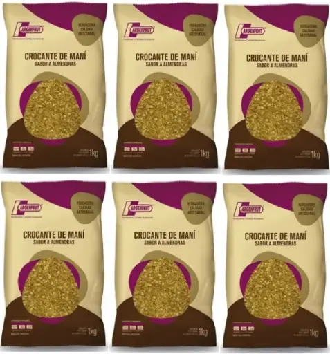 [2789] CROCANTE de Mani Argenfrut Sabor Almendra x 1kg. CAJA X 6 U.