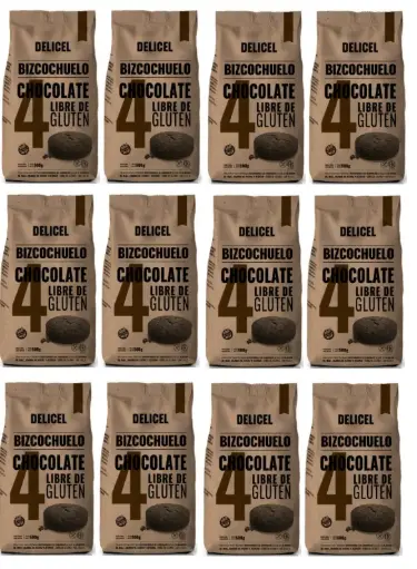 [2560] Premezcla Delicel Bizcochuelo Chocolate x 500g. CAJA X 12 U.