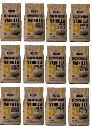 [2559] Premezcla Delicel Bizcochuelo Vainilla x 500g. CAJA X 12 U.