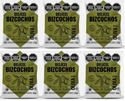 [2572] Galletitas Delicel Bizcochos Salados Oliva x 180g. CAJA X 20 U.