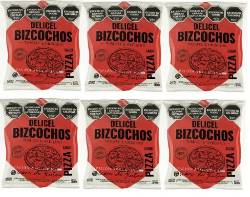 [2571] Galletitas Delicel Bizcochos Salados Pizza x 180g. CAJA X 20 U.