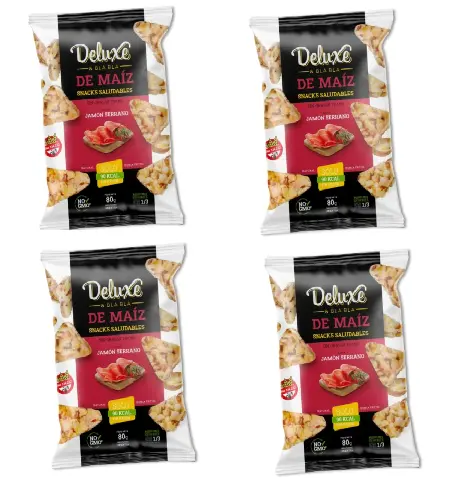 [2111] Snack Deluxe de maiz sabor jamon serrano CAJA X 20 U.