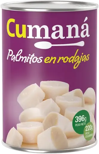 [2166] Palmitos Cumana en Trozos x 396g. CAJA X 24 U.