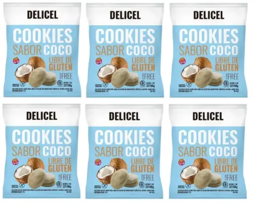 [2564] Galletitas Delicel Cookies Sabor Coco x 150g. CAJA X 20 U.