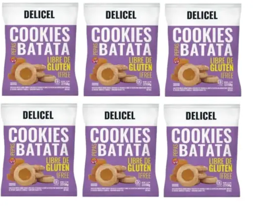 [2569] Galletitas Delicel Pepas de Batata x 150g. CAJA X 20 U.