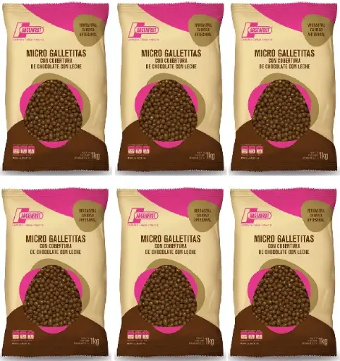 [2778] Chocolate Argenfrut MICROGALLE. C/ Cob. Ch. LECHE x 1kg. CAJA X 5 U.