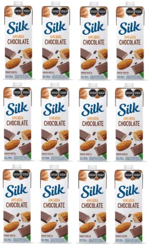 [2276] Leche Vegetal Silk Almendra con chocolate x 1L. CAJA X 12 U.