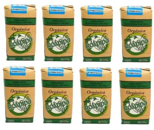 [2372] Yerba Mate Roapipo Tradicional Certif. Organ. x 1kg. PACK X 6 U.