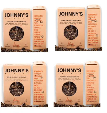 [2088] Granola Johnny'S Market Chocolate 300g. CAJA X 10 U.