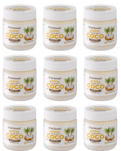 [2669] Aceite Coco God Bless You Neutro x 225mL. CAJA X 12 U.