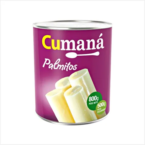 [2167] Palmitos Cumana Enteros x 800g. CAJA X 12 U.