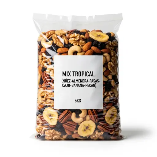 [0975] Mix Tropical x 5kg.(NuezEnt.-Almendra-Pasas-Caju-Banana-Pecan)