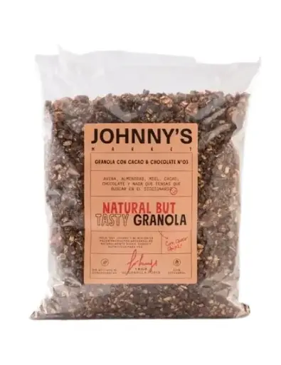 [2084] Granola Johnny'S Market Chocolate 1kg. CAJA X 6 U.