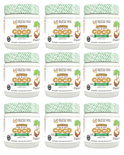 [2673] Aceite Coco God Bless You Virgen x 225mL. CAJA X 12 U.