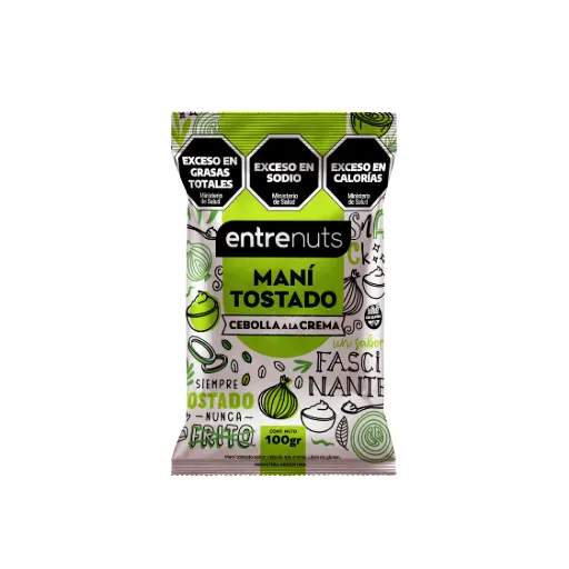 [2896] Mani Entre Nuts Tostado Cebolla a la Crema x 100g.