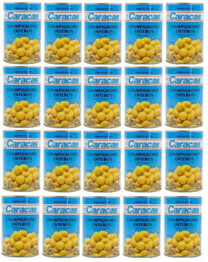 [2886] Champignones Caracas Enteros x 400g. CAJA X 24 U.