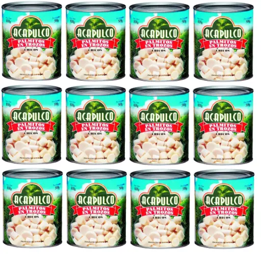 [2885] Palmitos Acapulco Trozos Chicos x 800g. CAJA X 12 U.