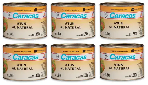 [2974] Atun Caracas Trozos al Natural x 1.8kg. CAJA X 6 U.