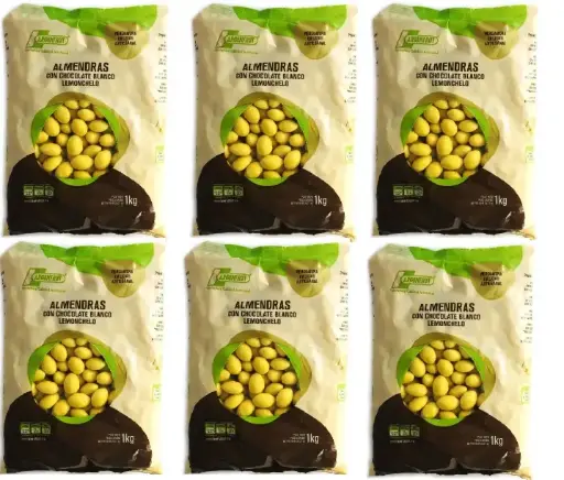 [2940] Chocolate Argenfrut ALMENDRAS Chocolate Lemonchelo x 1kg. CAJA X 6 U.