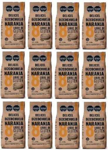 [2958] Premezcla Delicel Bizcochuelo Naranja x 500g. CAJA X 12 U.