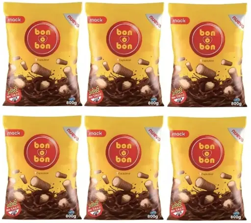 [2962] Chocolate Snack Arcor Bon o Bon x800g. CAJA X 6 u.
