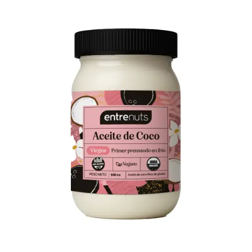 [2966] Aceite Coco Entre Nuts Virgen x 500cc. unidad