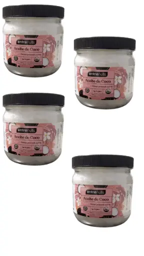 [2972] Aceite Coco Entre Nuts Virgen x 1000cc. CAJA X 4 U.